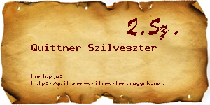 Quittner Szilveszter névjegykártya
